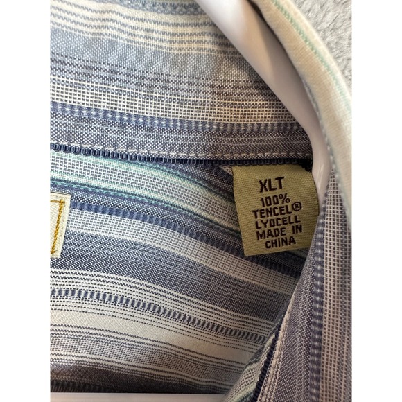 Tommy Bahama Shirt Men's XLT Extra Large Tall Striped Long Sleeve Button Up - Picture 9 of 14